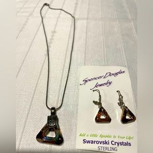 Necklace with matching earrings.